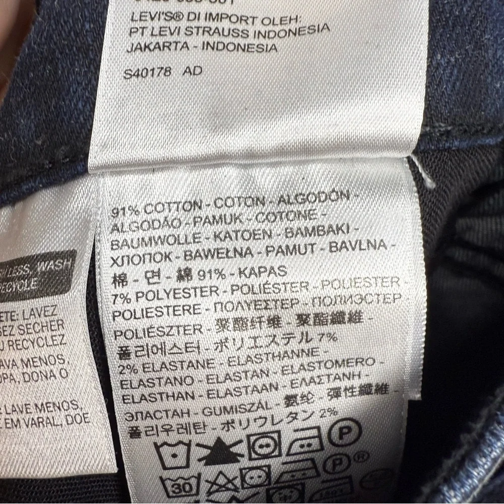 Levi's 569 Dark Blue Loose Straight Fit Jeans Jeans Size 34W 32L GUC